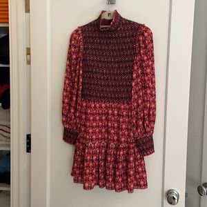 ALICE + OLIVIA peasant dress with smocked details